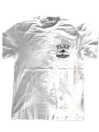 a white t - shirt with a logo on it